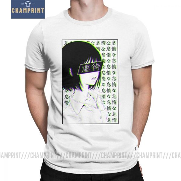 

man t shirt lazy sad japanese aesthetic awesome short sleeve japanese loli comic anime manga tees clothes cotton print t-shirts