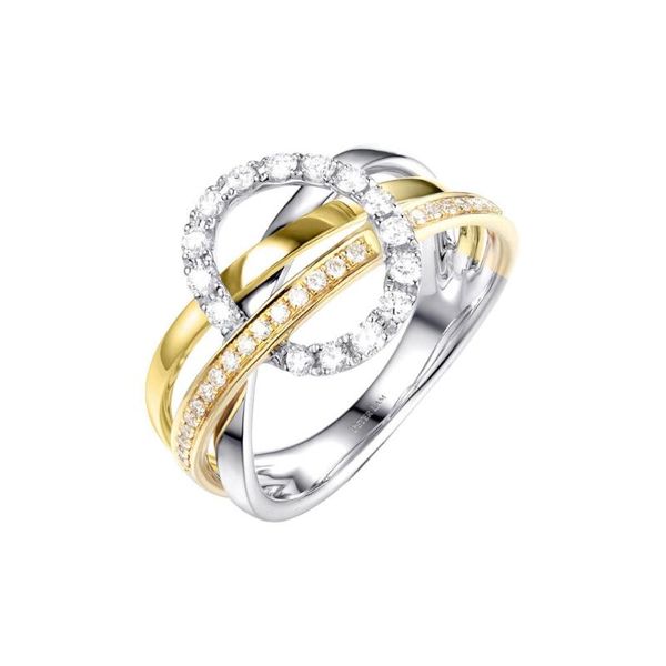 

wedding rings exquisite tricolor plated micro paved white zircon twine for mens womens party jewelry luxury accessories, Slivery;golden