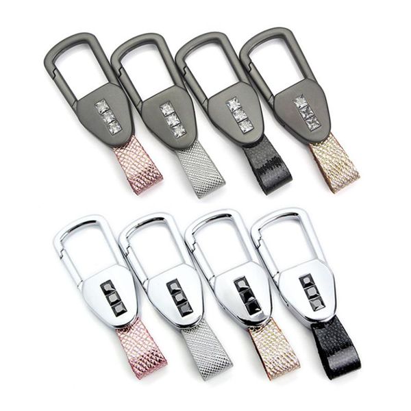 

high-grade classic metal car key ring chain holder rhinestones keyring keychain for motorcycle auto bike accessories gift, Silver
