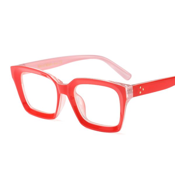 

designer leopard temple rivets eye glasses men women full frame myopia eyeglasses prescription eyewear clear lens, Black