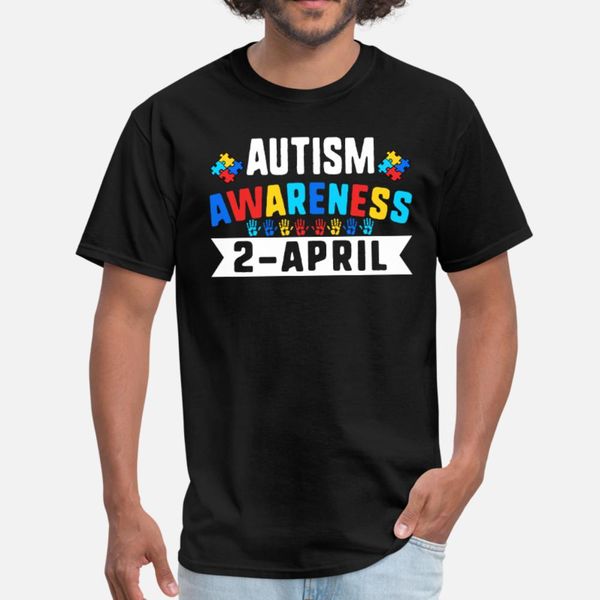 

world autism awareness day 2 april 2020 mom dad t shirt men create tee shirt crew neck letters anti-wrinkle casual spring autumn kawaii