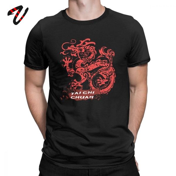 

китайский стиль tshirt мужчина t-shirt tai chi chuan смешного премиум хлопок тройники с коротким рукавом футболка последнего design tops луч