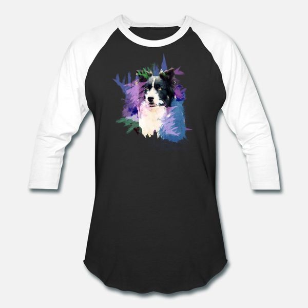

border collie tsplash art dog owner gift t shirt men personalized 100% cotton s-xxxl leisure famous funny summer style trend shirt