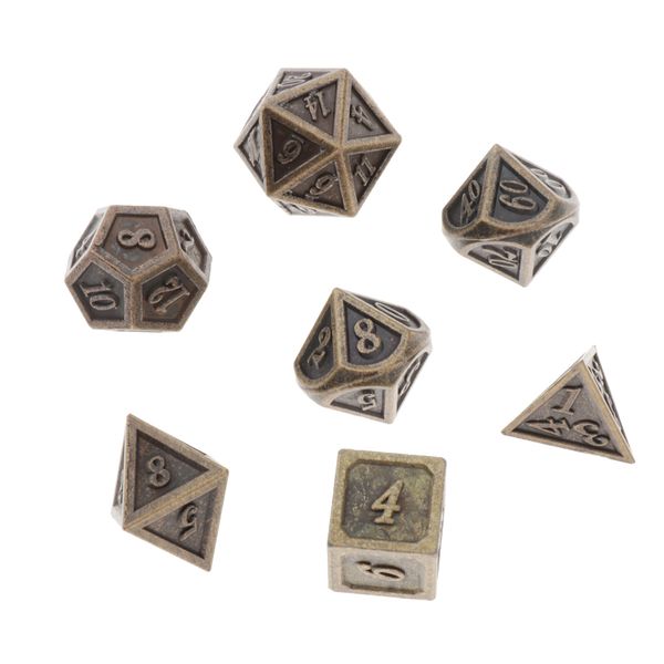 

7 многогранного metal кубик scale dragon dnd pathfinder rpg настольные игры