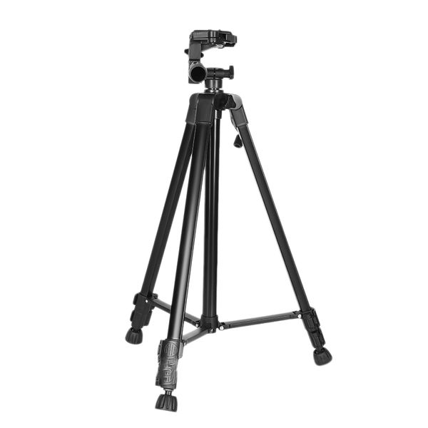 

camera tripod 55 inch/140cm lightweight live streaming tripod with phone holder and bag for camera phone max load 3kg