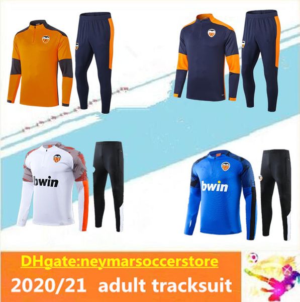 

20 21 valencia fc soccer tracksuit parejo gameiro chandal 2020-21 valencia entrenamiento jogging maillot de football training suit, Black