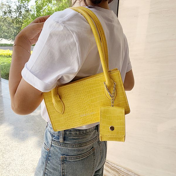 

2020 summer design handbag small pu leather shoulder bags for women elegant handbags female travel crocodile pattern hand bag