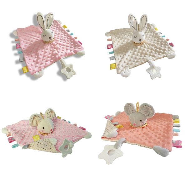 

soft animal pattern appease towel baby plush blanket infant comforter doll toy new