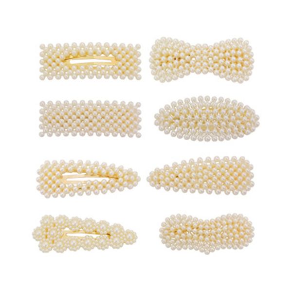 

korea chic imitation pearl hair clip elegant bb hair pins metal fashion barrettes hairpins hair styling accessories, Golden;silver