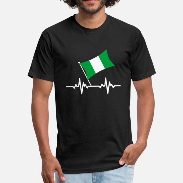 

nigeria heartbeat t shirt men knitted short sleeve size s-3xl clothing famous breathable spring outfit shirt
