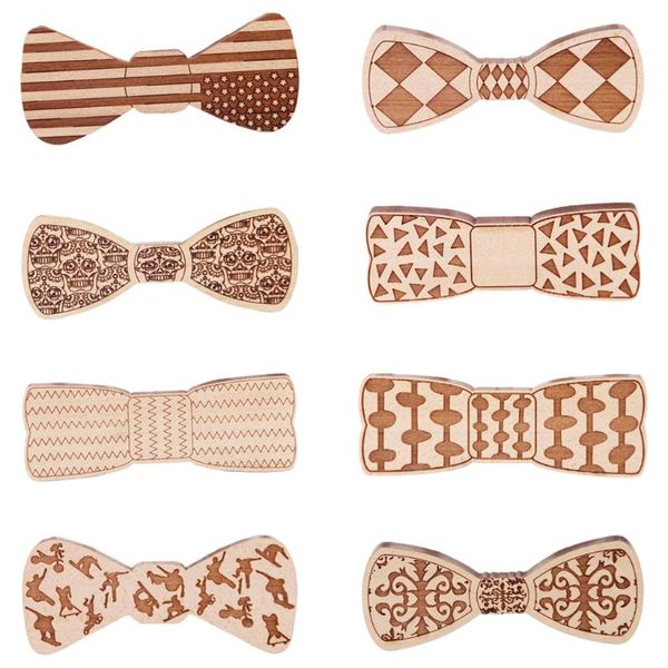 

mens boys pre-tied bow ties geometric rhombus skull us flag pattern handmade wooden magnetic bowknot party accessory, Blue;purple