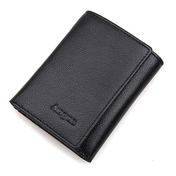 

men id/ holder bifold front pocket wallet business card holder 100% genuine leather r-8137a-1, Red;black