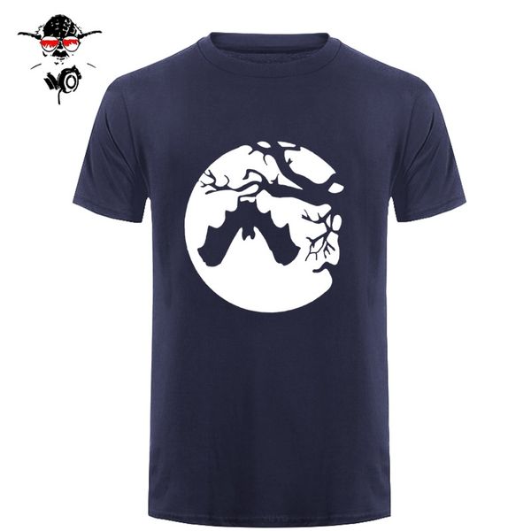 

гот bat на дерево halloween printed t shirt men summer style с коротким рукавом o-образным вырезом хлопка мужская майка новизна tee shirt лу