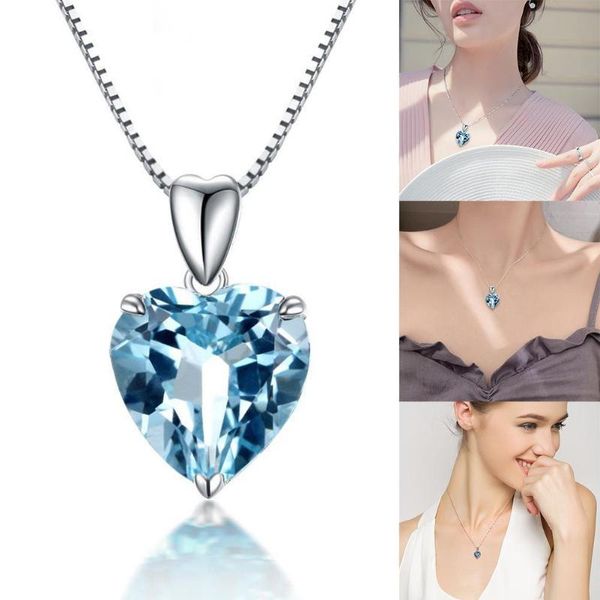 

blue crystal necklace n1o3, Silver