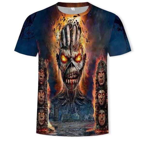 

summer sale 3d summer horror metal street style and 3d print shirts funny aesthetic aesthetic men clothing
