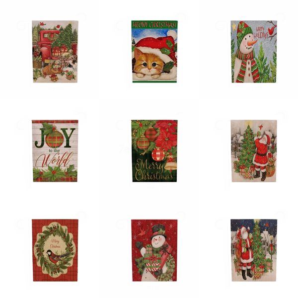 

christmas decoration products cotton linen embroidery christmas table flag creative european christmas table deskdecoration#888
