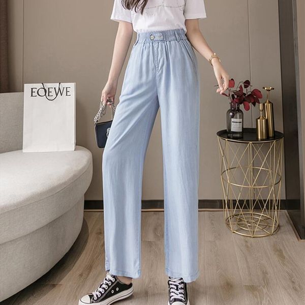 

blackday woman jeans clothes high waisted 2020 summer streetwear baggy wide leg vintage fashion stretch blue harajuku straight pants
