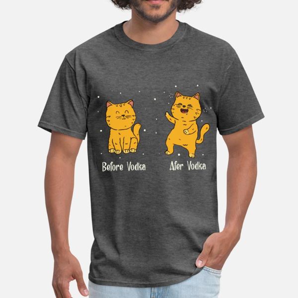 

funny vodka t shirt men knitted tee shirt round collar pattern cute building summer style trend shirt
