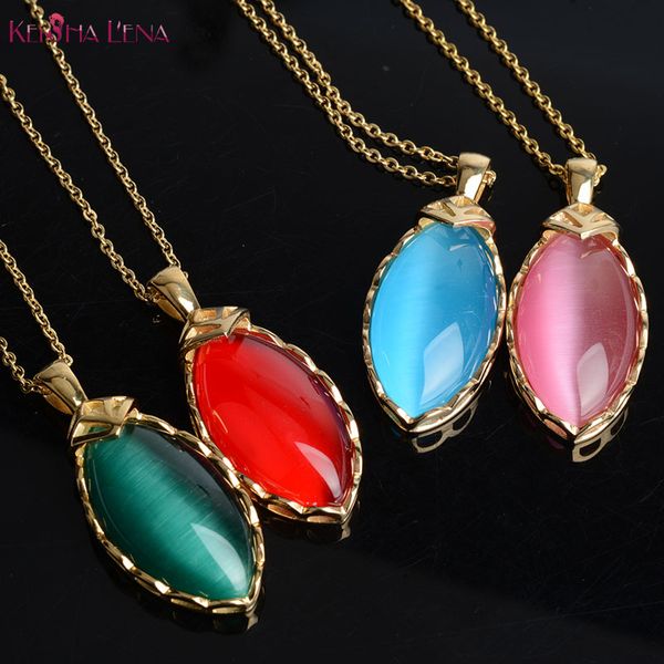 

artificial opal gem necklaces & pendants for women vintage charm gold choker necklace 2020 stainless steel necklace jewelry, Silver