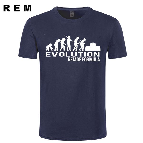 

rem evolution formula funny men's black t-shirt fashion design printed cotton o-neck tee summer short clothes plus