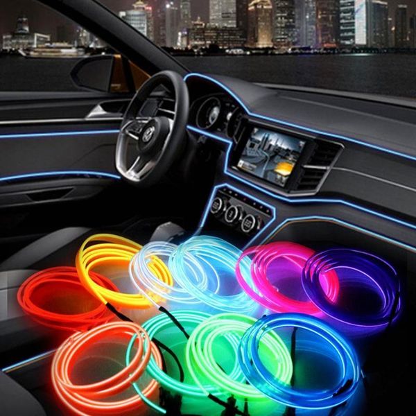 

4m car interior decorative led optical fiber light universal