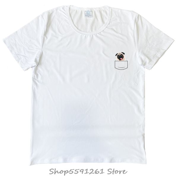 

pug pocket t shirt pug inside pocket dog lovers cotton men black cartoon t shirt men new fashion tshirt free