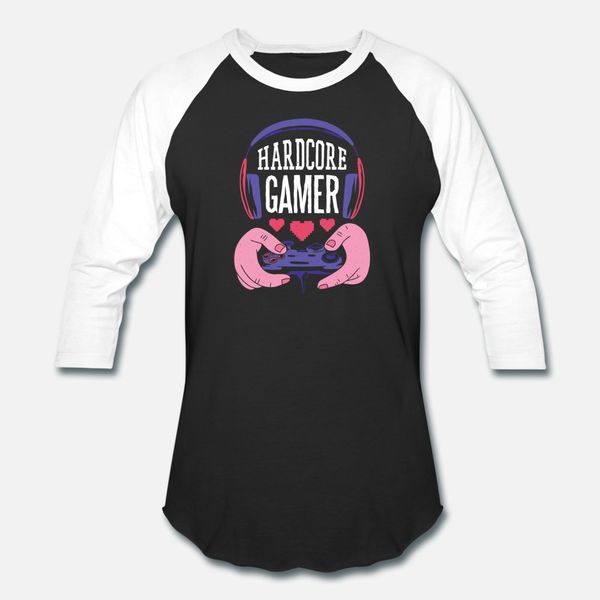 

hardcore gamer with headphones and controller t shirt men character tee shirt round collar trend cute fashion summer pattern shirt