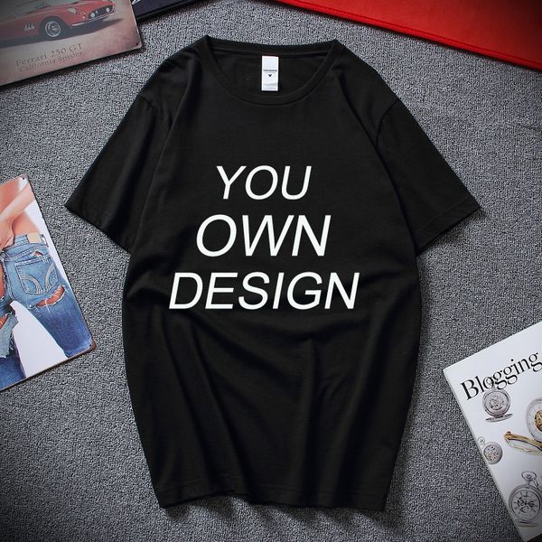 

2018 your own design brand logo/picture custom men and women t-shirt plus size t shirt men clothing 9 colors