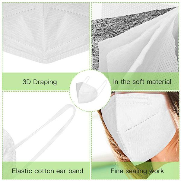 

KN95 Mask Dustproof Anti-fog Anti Spit Breathable Face Masks 95% PM2.5 Filtration KN95 Mask