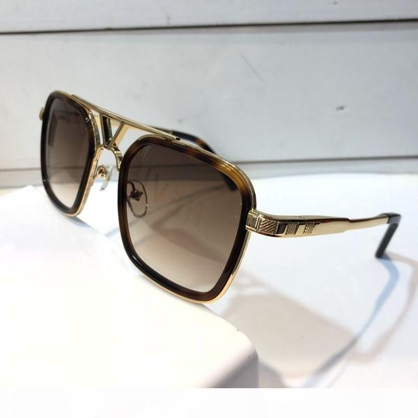 

0947 sunglasses luxury popular retro vintage men fashion designer 0947u sunglasses shiny gold summer style laser logo gold plated with case, White;black