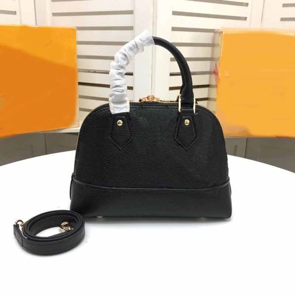 

women handbags m44866 m44829 m44858 embossed alma bb bag genuine leather shell style embossed flower pattern ladies purse bags fashion tote