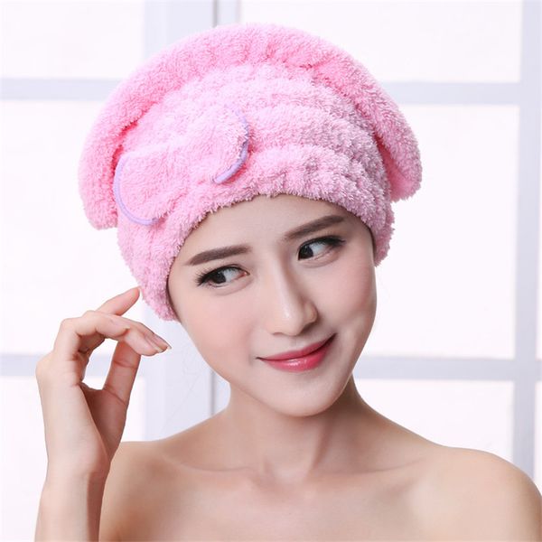 

quickly dry hair hat wrapped shower cap microfiber superfine bath accessories for woman
