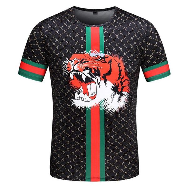 

mens designer t shirt designer casual short sleeves fashion animal print men dÃ®Ãµr women hip hop tees m-3xl, White;black