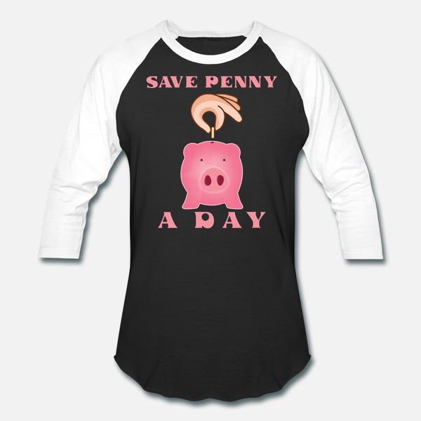 

saving penny a day t shirt men customize 100% cotton plus size 3xl leisure famous funny spring pictures shirt