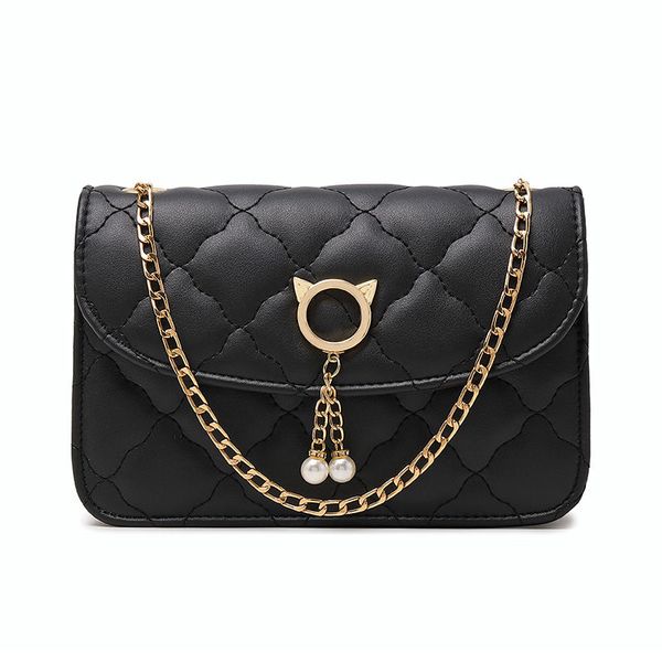 

fashion crossbody bag for women pu leather messenger shoulder thread saddle bags with metal lock