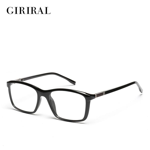 

2020 tr90 men eyeglasses frame clear myopia retro brand fashion transparent glasses frame #yx0136-1, Black