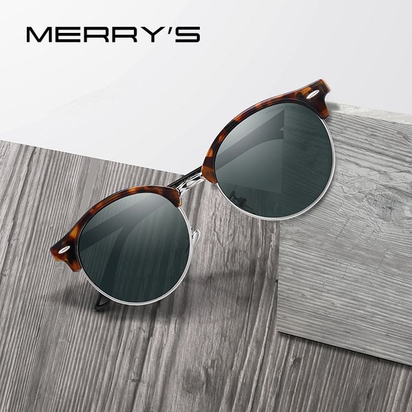 

merrys design men women classic retro rivet polarized sunglasses glasses fashion male eyewear uv400 protection s8054n t200106, White;black