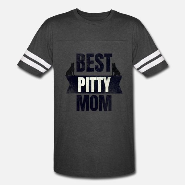 

pitty mom pit bull gift t shirt men designs cotton round collar kawaii cute funny summer formal shirt