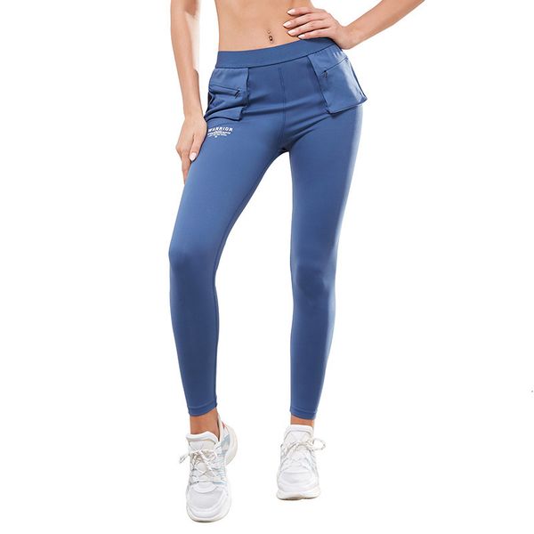

yoga outfits blue female fashion pants leggings with pockets loose outdoor flexible gym full length running sports fast dry women, White;red