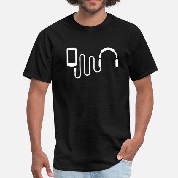 

headphone silhouette icon t shirt men designer short sleeve size s-3xl costume interesting building spring slim shirt