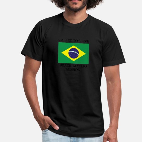

brazil maceio lds mission called to serve flag t shirt men knitted short sleeve s-3xl standard interesting building summer unique shirt
