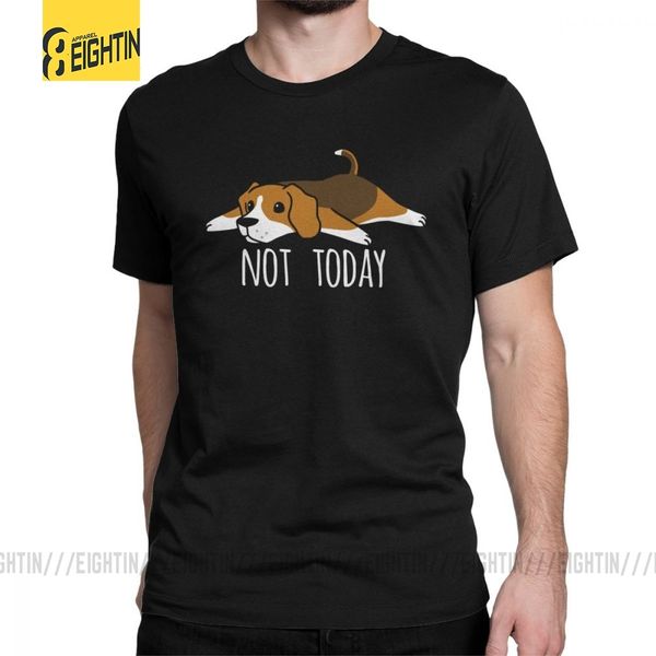 

funny not today beagle dog t shirts round collar t-shirts summer pure cotton original short-sleeve male tees