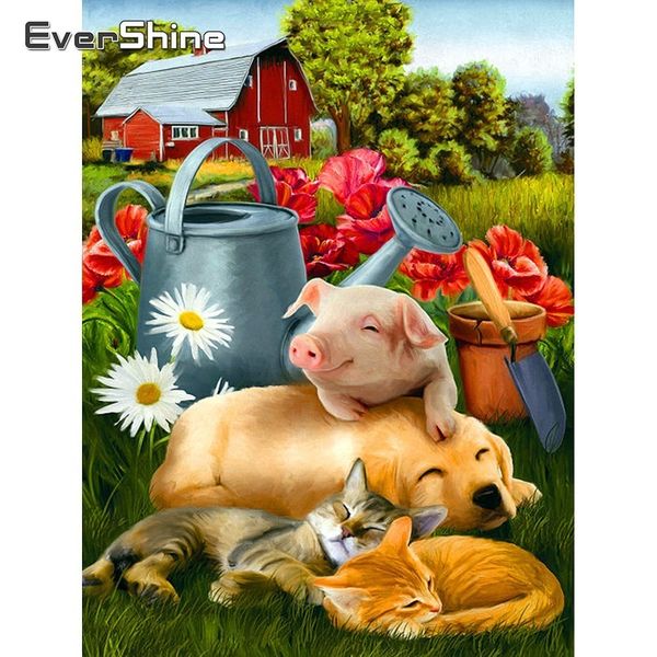 

wall art 5d diamond embroidery full display pig cross stitch diamond mosaic sale animals rhinestones pictures diamond painting