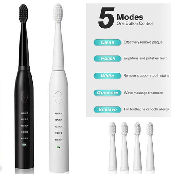 

powerful electric toothbrush wave rechargeable smart chip toothbrush uv toothbrush holder sterilizer for people