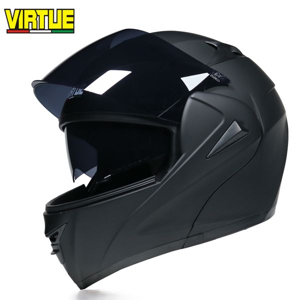 

new fashion double lens flip up motorcycle helmet motocross full face helmet racing helmets fit for men women