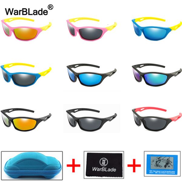 

warblade 2020 new kids sunglasses polarized children sun glasses boys girl uv400 goggles silicone eyewear oculos de sol with box, White;black