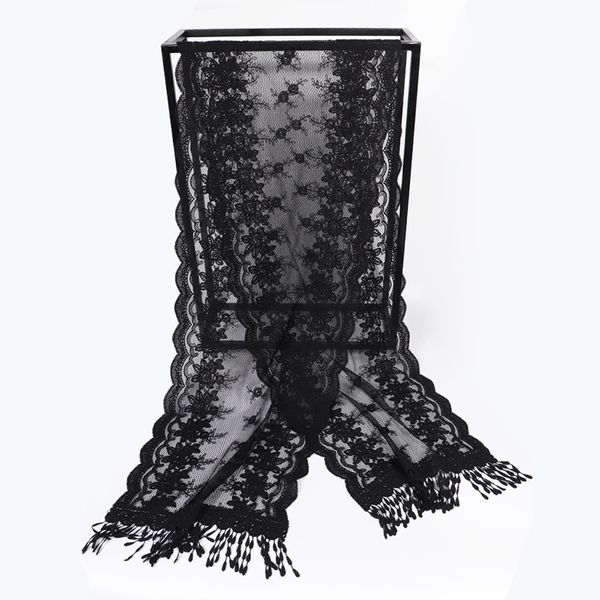

2020 new fashion women cut flowers hollow scarf for lady lace gradient silk scarf shawl and wrap towel femme embroidery sjaal, Blue;gray