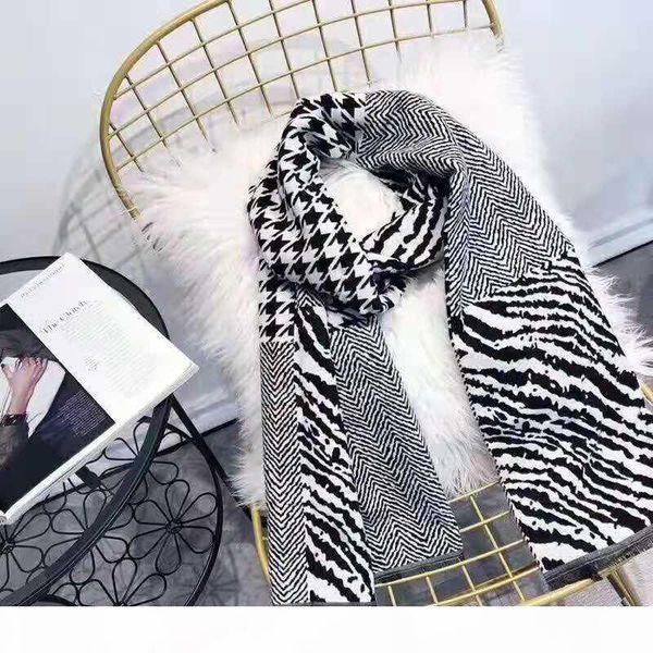 

кашемир шарф женщины 2019 зима шарф мужчины хаундстут печать длинные теплый платок дамы плед элегантный pashmina размер 180 * 70см, Blue;gray