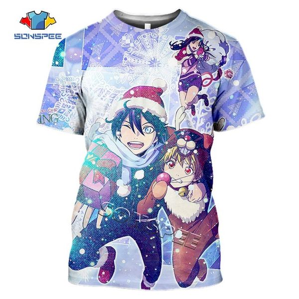 

anime noragami summer homme pullover 3d print shirts kawaii oversized funny men clothing