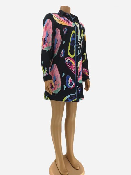 

цифровая печать футболки sexy отворотом шеи сыпучие блузы женщина одежда новое прибытие лета конструктора женщин рубашки мода красочный, White